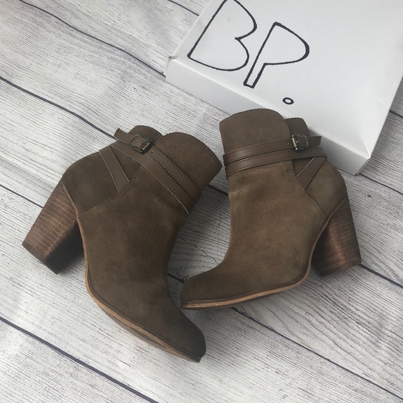 BP Booties Khaki Suede Size 7 - Picture 2 of 8